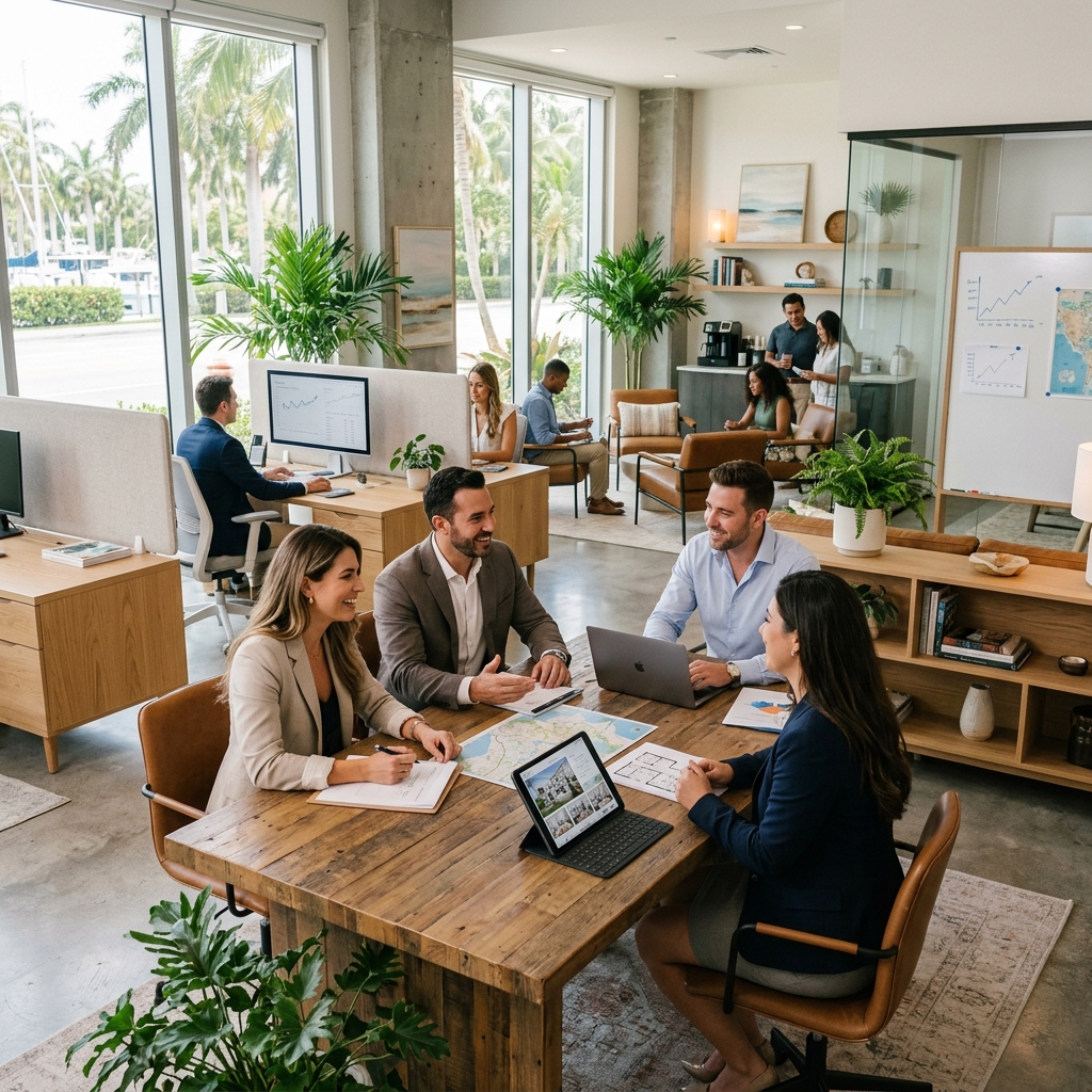 The Florida Real Estate Solutions team at the office